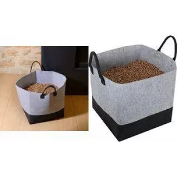 EDA taška na pelety, plsť, 60 litrov, sivá / čierna, kapacita 40 kg, 1 kus 010487 G.BT