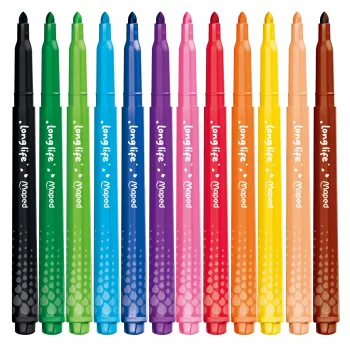 Maped Color'Peps Long Life fixky, rôzne farby, 12 fixiek (844000)