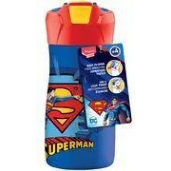 Maped PICNIK Superman fľaša na pitie z nehrdzavejúcej ocele 0,43 l modrá/červená so slamkou 871233