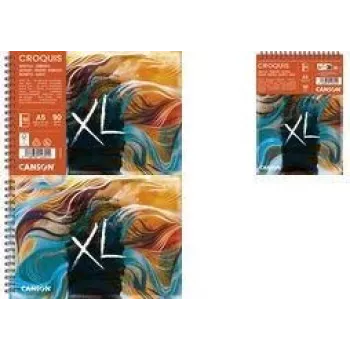 Canson XL Skizze Waves A5 skicár, 90 g/m², 80 listov, špirálová väzba, pevná zadná strana C507803000