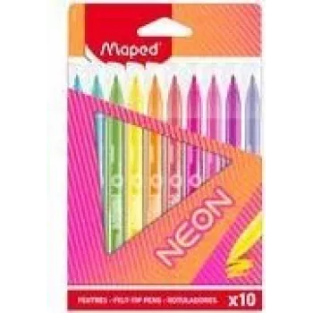 Maped Neon fixky, balenie 10 ks, 2,8 mm guľatý hrot, kartónové puzdro 845419