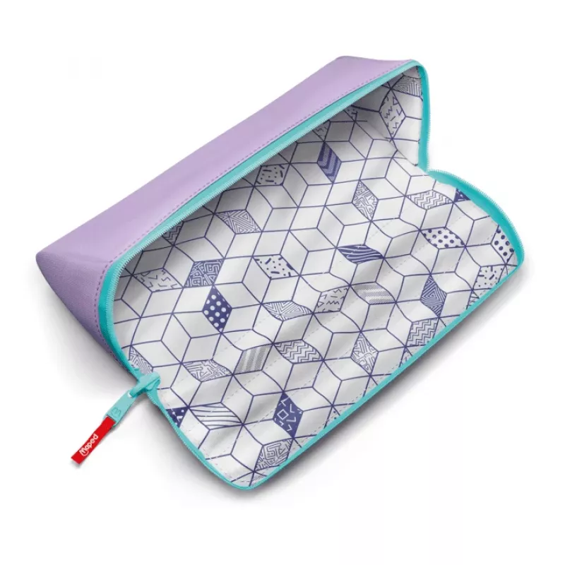 Maped XXL Classic Pastel Sweet Purple trojhranné peračník s extra širokým otváraním a obojstranným dizajnom 931910