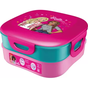 Maped PICNIK Kids Concept Barbie 3-in-1 obedový box, 1,4 L, 2 priehradky + snack box, ružová/viacfarebná 871097