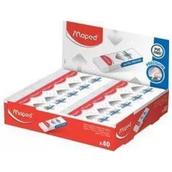 Maped Technic PRECISION plastová guma, biela, displej box 40 ks (126111)