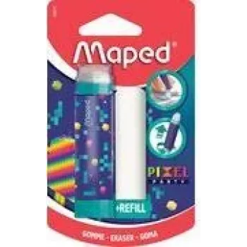 Maped Pixel Party guma s náplňou, v štýle rúžu, blister 152015