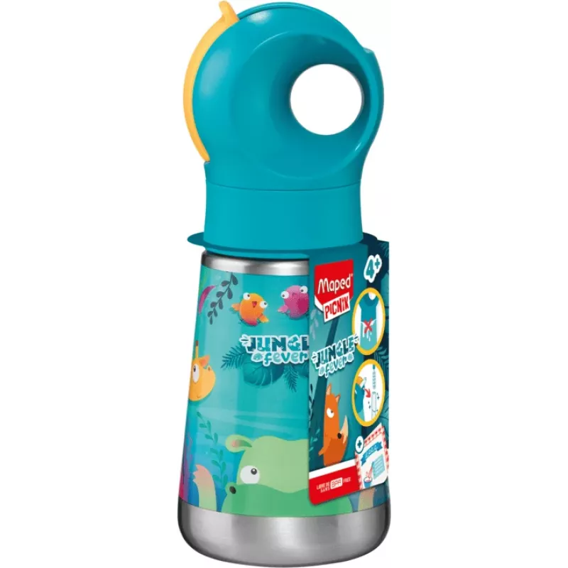 Maped PICNIK termofľaša Jungle Fever 350 ml nerez tyrkysová so slamkou