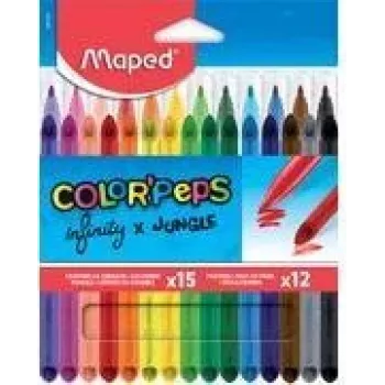 Maped INFINITY & COLOR'PEPS kombinovaná výtvarná sada, 27 dielov, rôzne farby, kartónové puzdro 984744