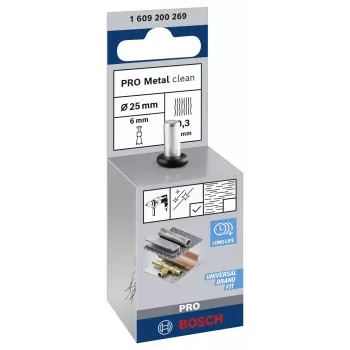 Bosch 1 609 200 269 drôtená kefka na stopke, zvlnená oceľ, 25 mm, stopka 6 mm