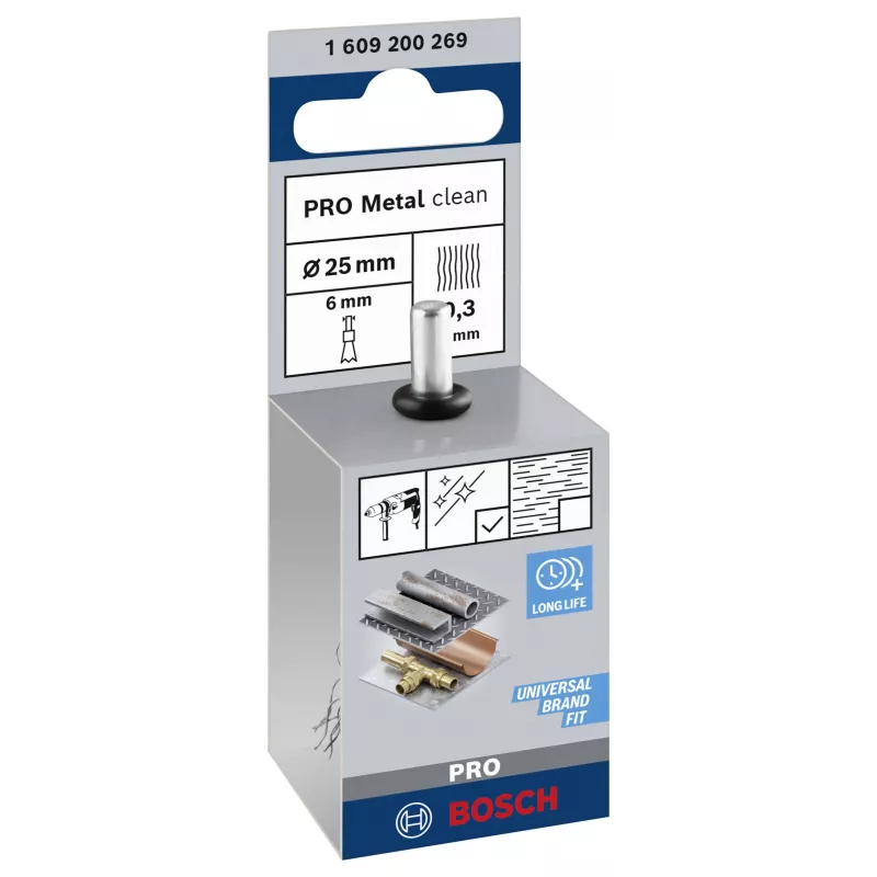 Bosch 1 609 200 269 drôtená kefka na stopke, zvlnená oceľ, 25 mm, stopka 6 mm