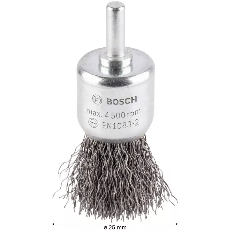 Bosch 1 609 200 269 drôtená kefka na stopke, zvlnená oceľ, 25 mm, stopka 6 mm