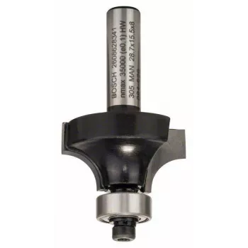 Bosch Expert for Wood Zaobľovacia fréza 8 mm stopka, R1 8 mm, 15,5 mm dĺžka reznej hrany, 53 mm celková dĺžka 2608628341