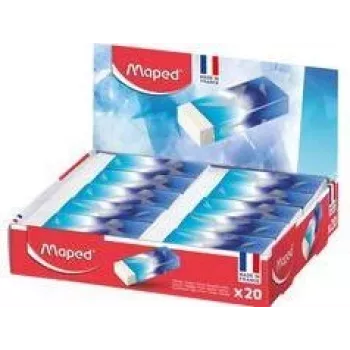 Maped ARCTIC plastová guma, biela, 20-kusový display box, bez ftalátov a PVC 116125