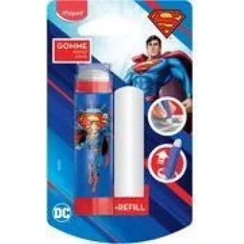 Maped Superman plastová guma s náplňou, štýl rúž otočný mechanizmus, blister balenie 152033