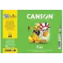 Canson Kids kresliaci papier blok A4 90g/m² biely jemne zrnitý 50 listov pre ceruzku a pastelky C629012000