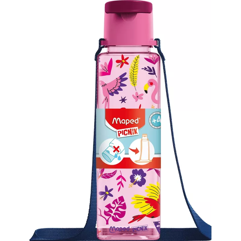 Maped PICNIK Access Birds fľaša na pitie 0,5 L ružová 876702