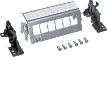 Hager FZ06MK 6-port Cat.6a tienený keystone patch panel, sivý