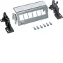 Hager FZ06MK 6-port Cat.6a tienený keystone patch panel, sivý