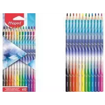 Maped ARCTIC trojuholníkové pastelky, 12 rôznych farieb, mäkká lámavá tuha, kartónové puzdro 831734