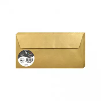 Clairefontaine Pollen DL obálka, zlatá, 120 g/m², pH neutrálna, bez obsahu kyselín, 110 x 220 mm, 1 kus 50085C