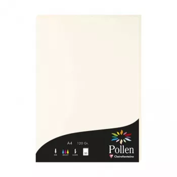 Clairefontaine Pollen A4 prírodne biela 120g/m² papier – 25 listov 56000C