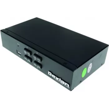 Dexlan HDMI 1.4 KVM prepínač, 4K UHD, USB, 4-port, desktop (061093)