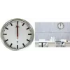 UNILUX STATION nástenné hodiny s rádiovým prijímačom, 350 mm, strieborný štýl stanice, čierne hranaté ručičky 400124567