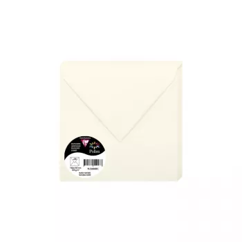 Clairefontaine Pollen štvorcová obálka 165x165 mm prírodne biela 120 g/m² pH neutrálna (1 ks) 56060C