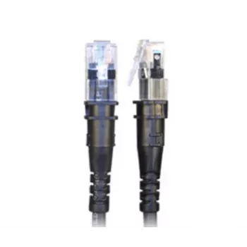 Patchsee ThinPatch UTP CAT 6a patch kábel 1,2m čierny - 10Gbps PoE++ štíhly flexibilný