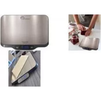 Little Balance LB 8705 c-Parfait nabíjateľná digitálna kuchynská váha s USB-C, 5 kg, presnosť 1 g, bez batérie, LCD