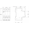 SIEMENS 5TL13910 odpojovač 100A 3-pólový 400V AC DIN lišta
