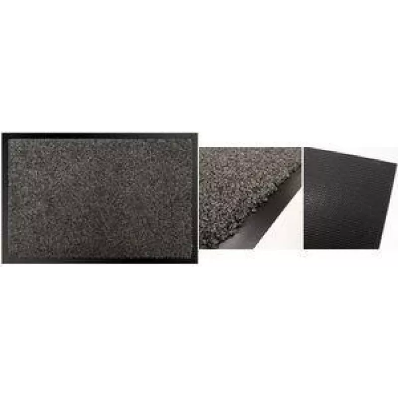 PAPERFLOW multifunkčná rohožka pred dvere, 900 x 600 mm, antracitová, 100 % polyester, savá rohožka, 1 ks 12TMF60X90.11