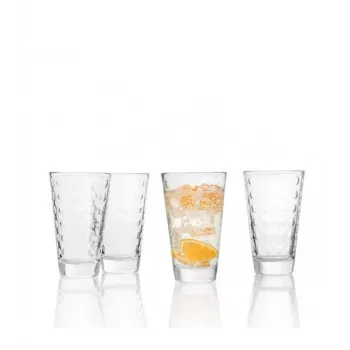 Esmeyer Leonardo OPTIC sada pohárov, 300 ml, vnútorný reliéfny dekor, kónický, výška 130 mm, 6 kusov 410-749