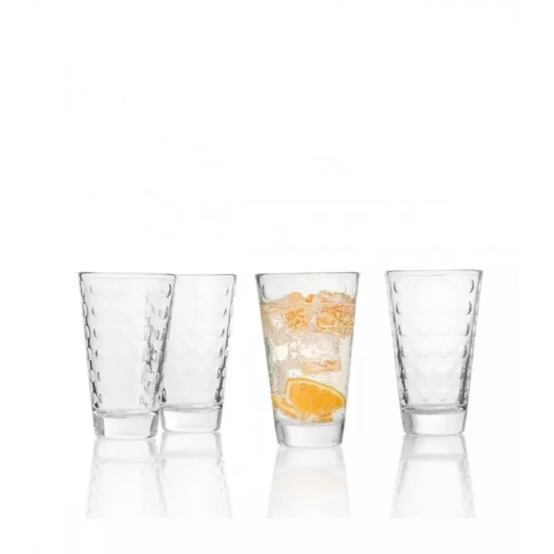 Esmeyer Leonardo OPTIC sada pohárov, 300 ml, vnútorný reliéfny dekor, kónický, výška 130 mm, 6 kusov 410-749
