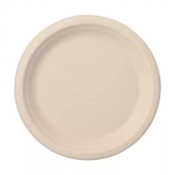 PAPSTAR Pure tanier z cukrovej trstiny, okrúhly, 230 mm, 50 kusov, kompostovateľný, vhodný do mikrovlnnej rúry 89866