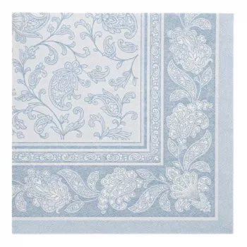 PAPSTAR ROYAL Collection Ornaments obrúsok, arktická modrá, 400 x 400 mm, 4-vrstvový, 1/4 sklad, 1 ks 37023