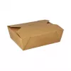 Papstar 87611 jednorazová nádoba na potraviny z kartónu s PLA povrchom, hnedá, 1000 ml (100 ks)