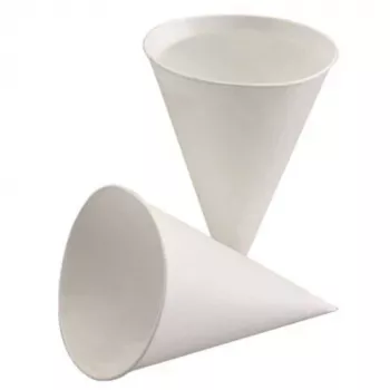 PAPSTAR cukrová trstina papierový kónický pohár 150 ml, biely, priemer 85 mm, výška 115 mm (88619)