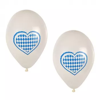 PAPSTAR bavorský modro-biely latexový balón, priemer 250 mm, 1 ks 81949