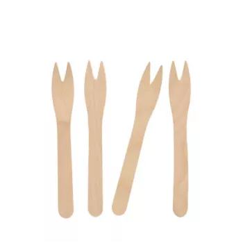 PAPSTAR pure vidlička na hranolky, brezové drevo, 121 mm, biologicky rozložiteľná, 1 ks 82557
