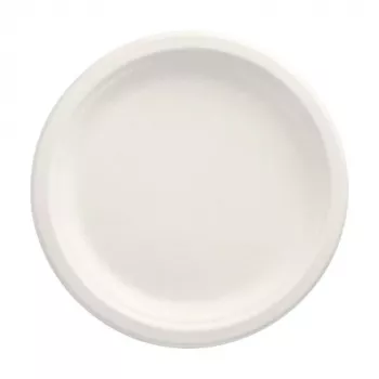 PAPSTAR pure cukrová trstina tanier okrúhly 230 mm 12 ks balenie kompostovateľný vhodný do mikrovlnnej rúry 89748