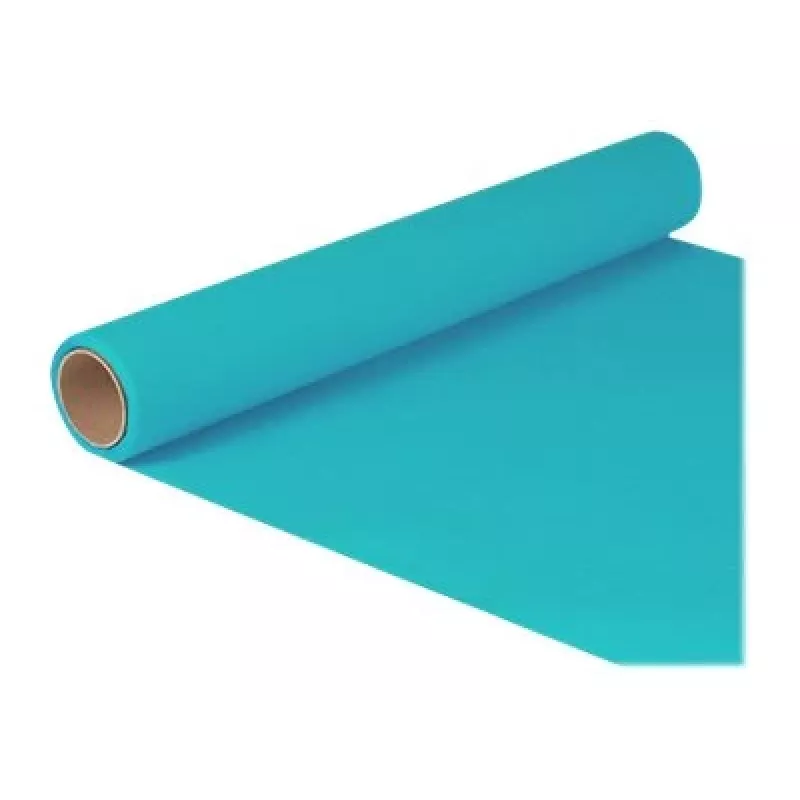 Papstar 82210 tyrkysová papierová stolová pásová rola, 400 mm x 5 m, obdĺžniková