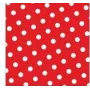 PAPSTAR Dots papierové servítky, 330 x 330 mm, červené, 3-vrstvové, 1/4 sklad, 20 ks 82756