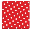 PAPSTAR Dots papierové servítky, 330 x 330 mm, červené, 3-vrstvové, 1/4 sklad, 20 ks 82756