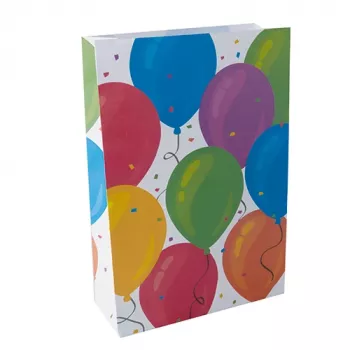 PAPSTAR party papierové tašky balón, 190 x 280 x 70 mm, blokové dno, bočný sklad 70 mm, 1 ks (88377)