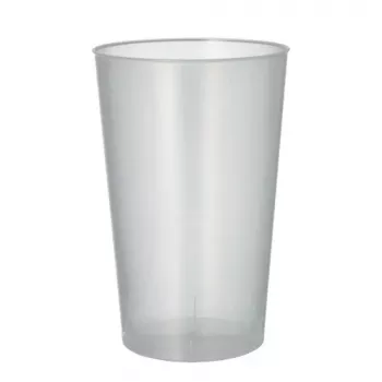 PAPSTAR viacnásobný pohár PP, 0,5 l, transparentný, balenie 30 ks, priemer 91 mm, výška 140 mm 89824