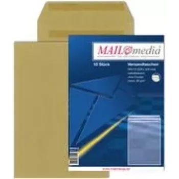 MAILMEDIA Elepa C4 obálky, samolepiace, 90 g/m², hnedé, 50 kusov 30002518