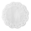 PAPSTAR okrúhla podložka pod tortu, 320 mm, biele embosované čipkované papiera, 40 g/m², 1 kus (12456)