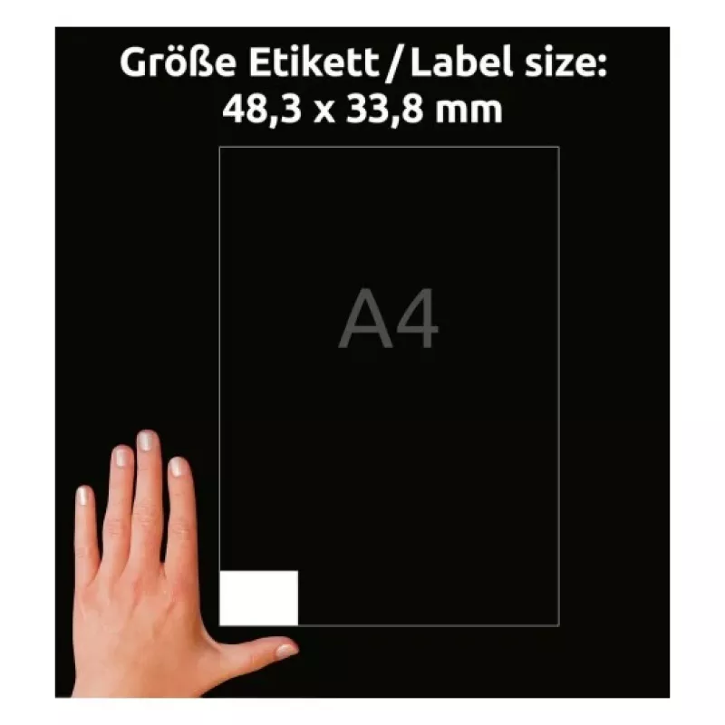 AVERY univerzálne etikety 48,3 x 33,8 mm biele s technológiou UltraGrip (balenie 480 ks) 4789