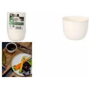 PAPSTAR misky z cukrovej trstiny pure Evidence, okrúhle, 175 ml, Ø 7,2 cm, biele, 10 kusov (89993)