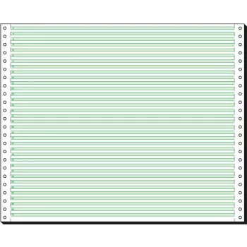 SIGEL 12370 nekonečný papier, jednotlivá perforácia, zelené línie, 305 x 375 mm, 60 g/m², 2000 listov